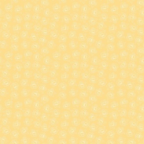 6" rep pale yellow sun eclipse polka dots