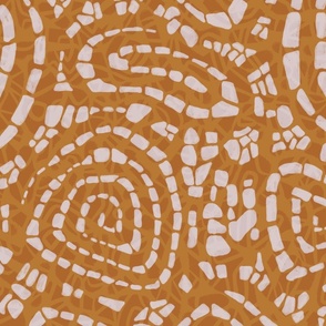 Rocks & Swirls - Tonal Texture (brown orange, sienna)
