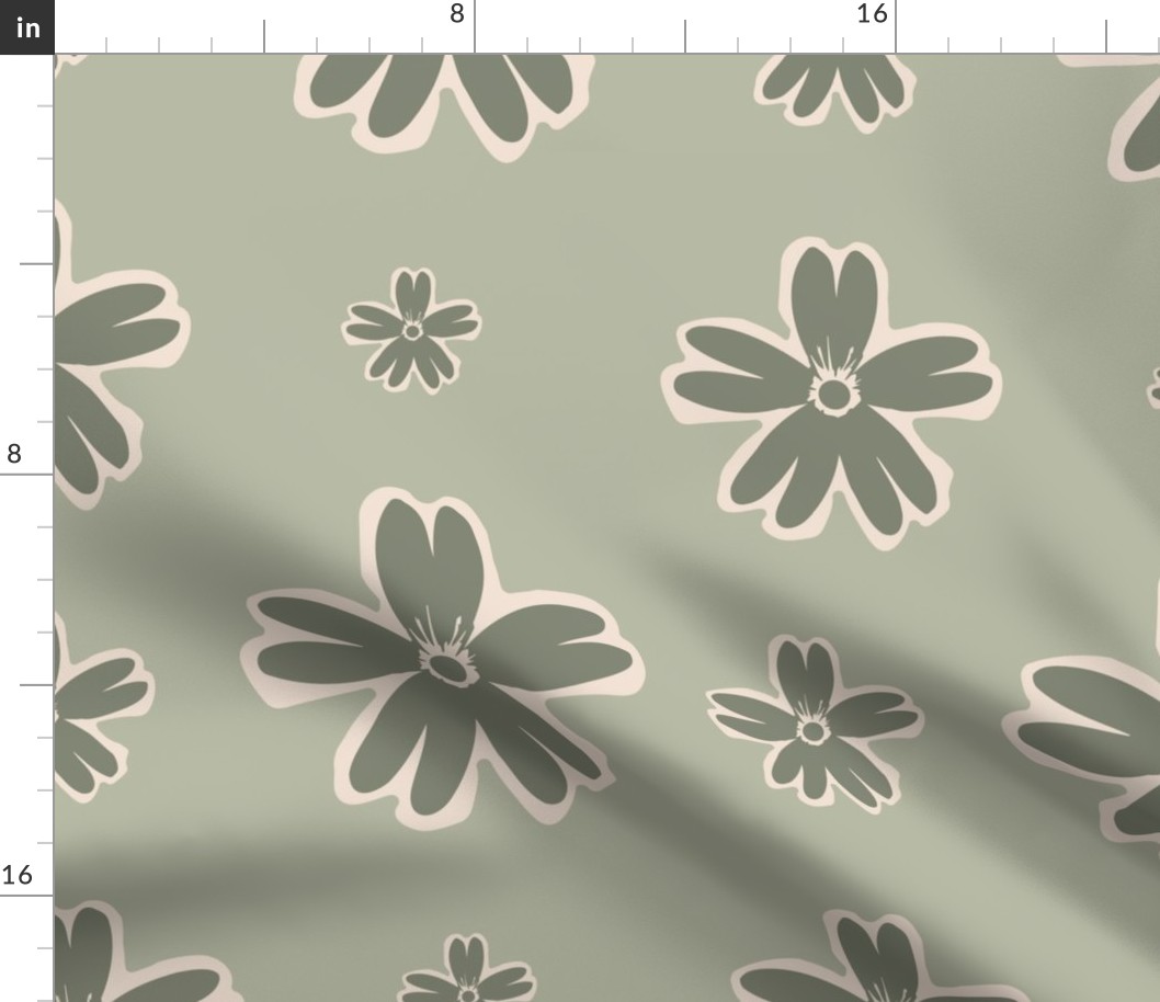 OLIVE GREEN COASTAL FLOWER 