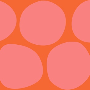 ultra large dots pink orange