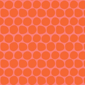dots pink orange