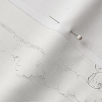 Horizontal Winnie-the-Pooh Toile gray