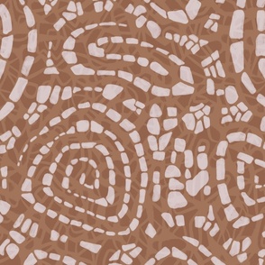 Rocks & Swirls - Tonal Texture (warm light brown, grey)