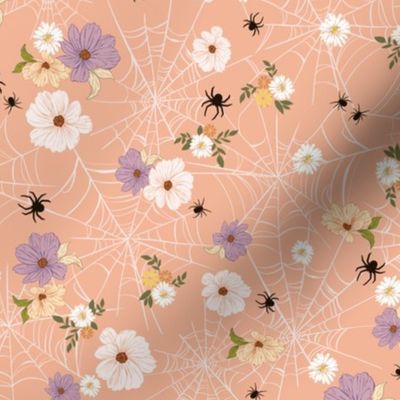 Garden Witch Cottagecore_Floral Spider web_peach 