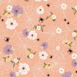Garden Witch Cottagecore_Floral Spider web_peach 