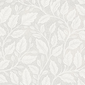 Budding Branches - Snowy Beige Pearl White