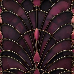 Dark Purple Art Deco - medium