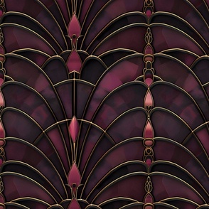 Dark Purple Art Deco - large 