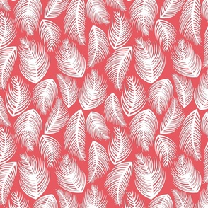 Palm Leaves - Bright Pink + White - Perfect For Metallic !