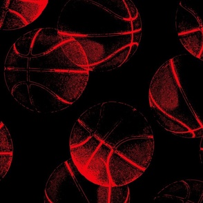 basketball X-ray_ red on black