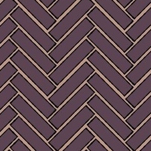 (S) Modern Bold Geometric Chevron Herringbone Brick in Eggplant Violet Purple