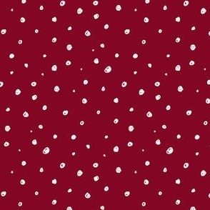 Freehand squiggle dots blender cranberry red