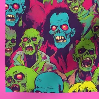 Zombies Verses 80s Valley Girls Pop Art Fun! 