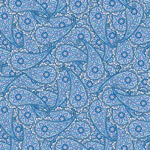 Floral Paisley  pink and blue © 2012 by Jane Walker