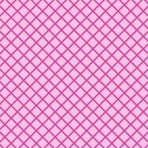 Diamond windowpane on pink