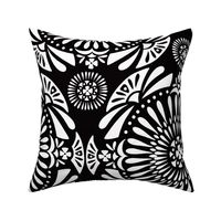 Mystral  - Boho Medallion Geometric Black and White Jumbo 