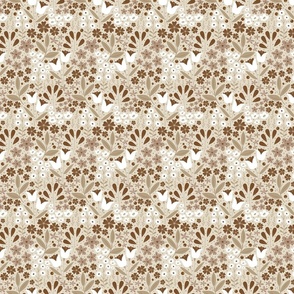 XS / Ethereal Blooms - Ivory Mist - Florals - Flowers - Monochromatic - Botanicals - Nature - Roses - Tulips - Floral Wallpaper - Earth Tones