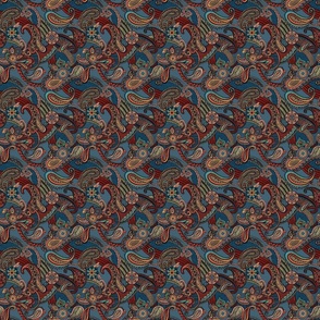 kaleidoscope multi hued Paisley Small scale