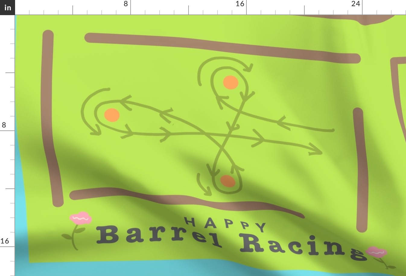 1 yard Play Mat Happy Horse Barrel Racing