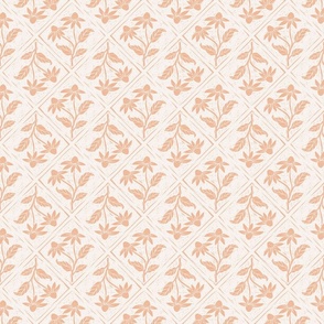 block print wildflowers_pastel salmon_S