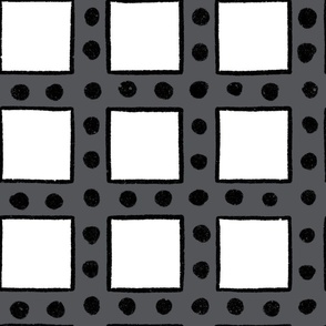 LARGE_Dots and Squares_Black and White_Black and White Collection