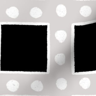 LARGE_Dots and Squares_White and Black_Black and White Collection