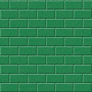 Green brick wall