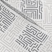 LARGE_Maze in Squares_Bright_Black and White Collection
