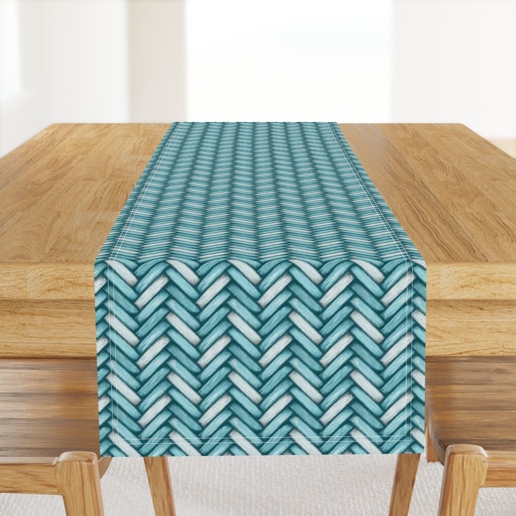 Textural Teal Rattan