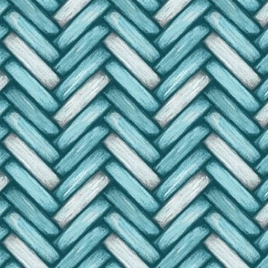 Textural Teal Rattan