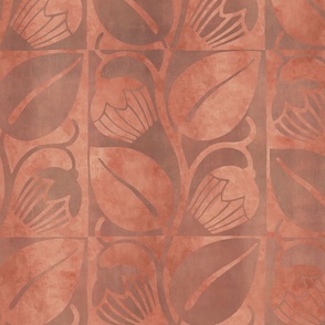 THE GATSBY COLLECTION - STYLIZED TULIP IN ROSE PATINA