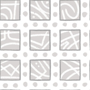 LARGE_Wild Squares and Dotted Grid_Bright Soft_Black and White Collection