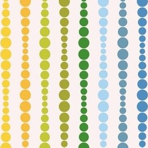 Dot Stripes // yellow, blue, green