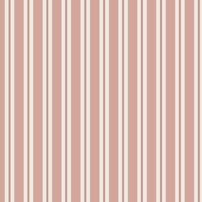 Allix Stripe: Ashes of Roses Classic Stripe, Vintage Rose Narrow Stripe