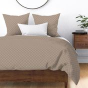 Simone: Feather Brown Tiled Floral, Small Scale Diagonal Neutral Botanical