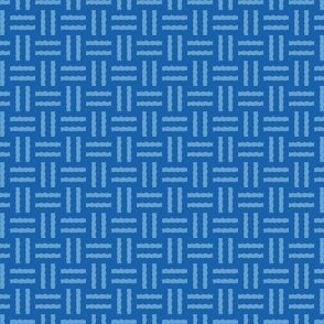 S ✹ Basket Weave in Two Tone Blue for Home Decor