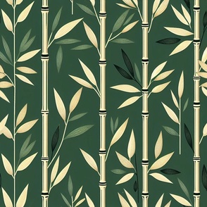 Bamboo Branching Upward Hunter Green