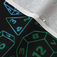 Dice Roll pattern blue green