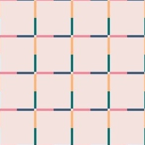 (S) Geometric Crosshair grid - colourful