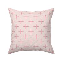 (S) Geometric Crosshair - pale pink and pink