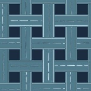 Lattice road - blue-grey & navy