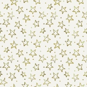 583 - Small scale wonky organic irregular hand painted watercolor Christmas Stars - for children's apparel_ festive table cloths_ modern seasonal decor_ non traditional colors