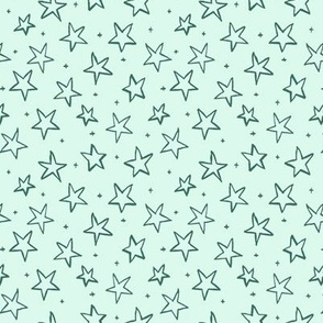 583 - Small scale wonky organic irregular hand painted watercolor Christmas Stars - for children's apparel_ festive table cloths_ modern seasonal decor_ non traditional colors