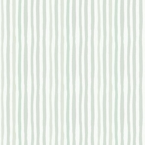 Painterly stripes small scale in Sage + Mint Green