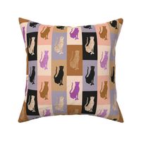 Graceful Animals - Big Cats in Orchid, Lavender, Blush, and Sand Shades / Medium
