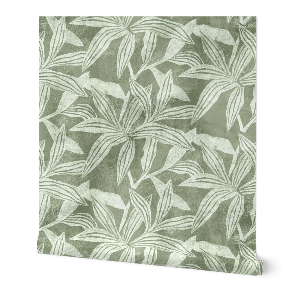 textured foliage in muted sage green