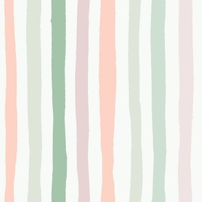 Painterly Stripes medium scale in Candy colours