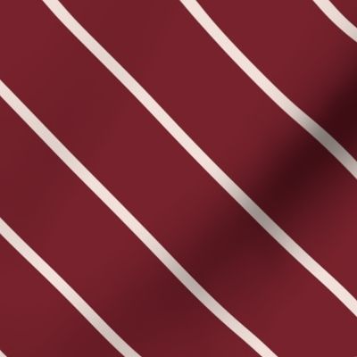 L| POff-white Diagonal stripes on maroon