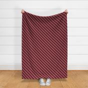 L| POff-white Diagonal stripes on maroon