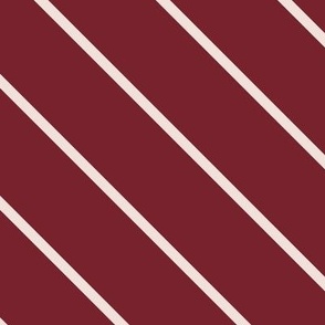 L| POff-white Diagonal stripes on maroon